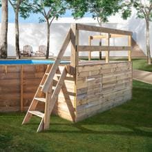 Gre Deck1 Holzpoolplattform für Vasto und Safran Pool, 264,5x182,5cm