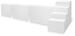 Trendstone Styropor Pooltreppe Ecktreppe, Variofit 78cm, 4-stufig, weiß