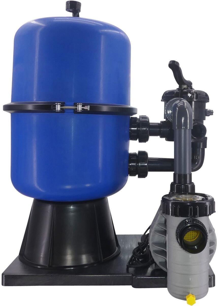OKU 400903 Pacific Sandfilteranlage mit Aqua Plus 11 Pumpe, 11m³/h bei 9m, Ø 500mm, 6-Wege-Ventil, 230V, blau