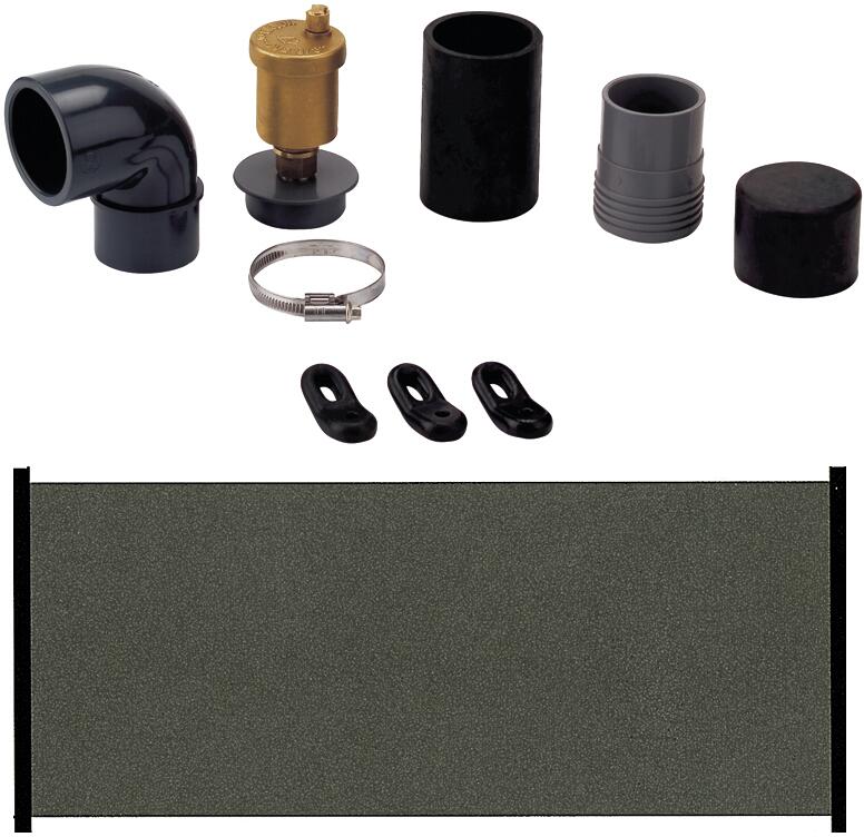 Vagner Pool SC Solarkollektor Set, 300x120cm, 7,2m², Polyprophylen, 2 Kollektoren, schwarz