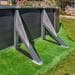 Gre Juni WPC-Pool Set, 610x375x132cm, oval, Sandfilteranlage, Sicherheitsleiter, Bodenschutzvlies, Anthrazitoptik