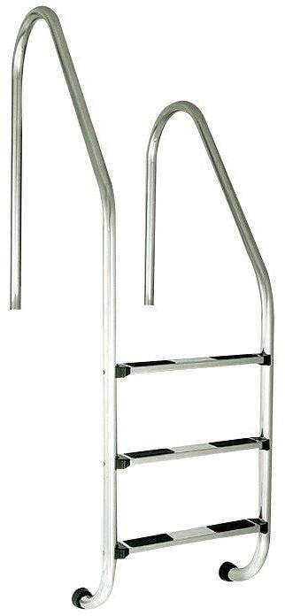 Poolleiter Standard RVM-3 mit verschiedenen Handlaufhöhen, asymmetrisch, 3-stufig, Edelstahl AISI 304