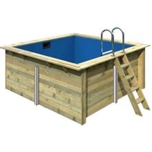 Trend Holz-Pool, 350x320x124cm, rechteckig, Sandfilter, blau