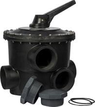 Midas Modern Line 6-Wege-Side-Mount-Ventil, Gewindeanschluss 4", Duroplast, schwarz