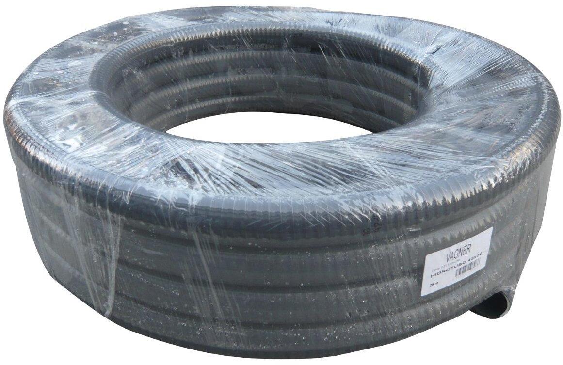 PVC Flexschlauch Flexrohr für Poolverrohrung, Ø 110mm, Länge 25 Meter, grau