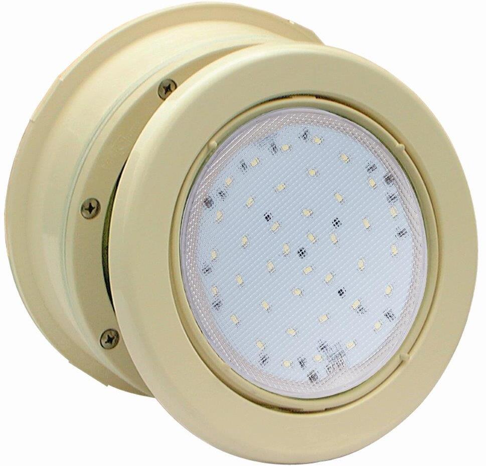 MTS LED-Unterwasserscheinwerfer Unterwasserlicht für Folienbecken, 13,5 Watt, beige