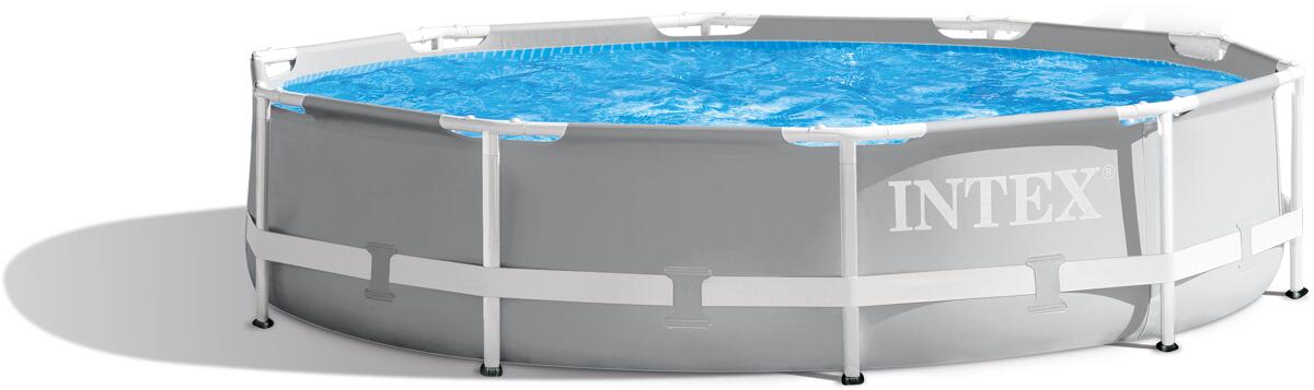 Intex Prism Frame Pool, 305x76cm, rund, hellgrau HelloPool
