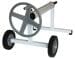 Interline Aufrollvorrichtung komplett, 330-660cm, fahrbar längs, Rollen einseitig, T-Ständer, Edelstahl