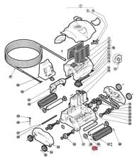 Hayward Trägerrolle komplett Poolroboter eVac Pro XL