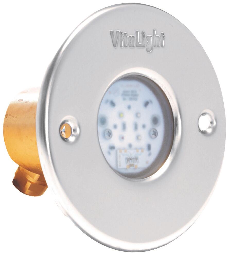 Hugo Lahme VitaLight LED-Poollicht Poolbeleuchtung, RGBW, 24V, 4 LED, Rotguss