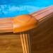 Gre Mauritius Stahlwand-Pool, oval, Sandfilteranlage, Holzoptik
