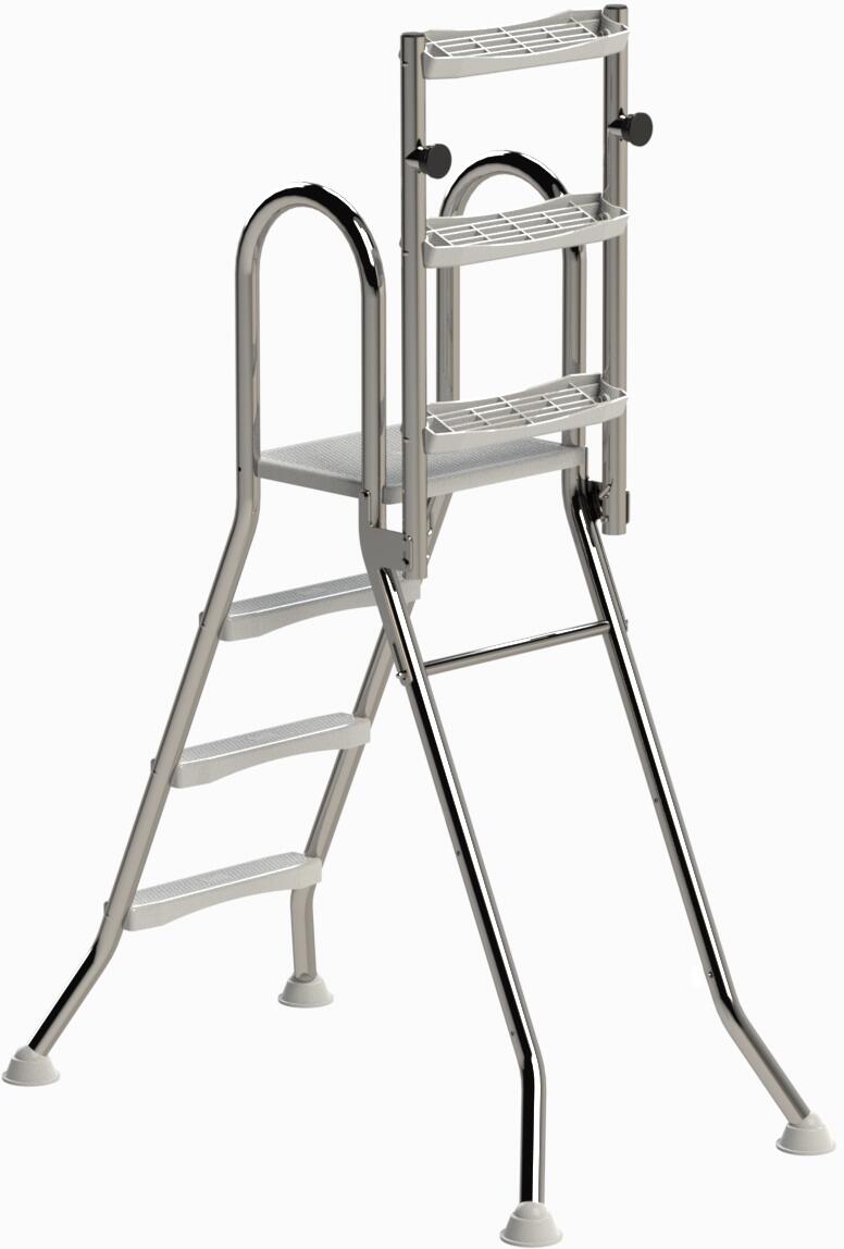 Eichenwald Ideal Nachrüstsatz Klappsicherung für Hochbeckenleiter, 5-stufig, Edelstahl