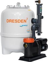 Behncke Dresden³ Sandfilteranlage mit Comfort Pumpe, Stangenventil, 230V, grau