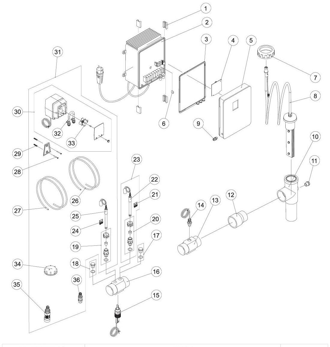 Bayrol Ersatz pH-Sonde für Salt Relax Pro Elektrolyseanlage, 200cm