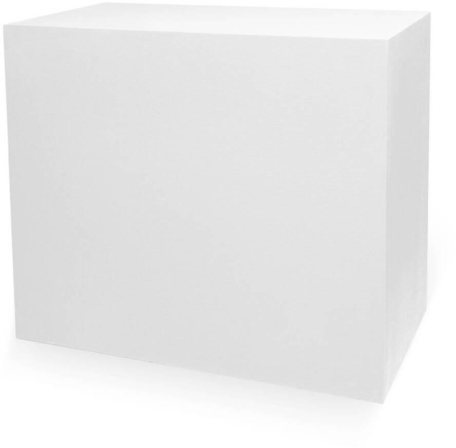 Trendstone Sitzbankeinheit, 120x59x105cm, für Styropor Pooltreppe Variofit, nachträglich kunststoffbeschichtet, weiß