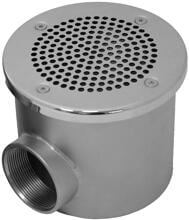 Peraqua Bodenablauf Ocean, rund, Edelstahl V4A, silber